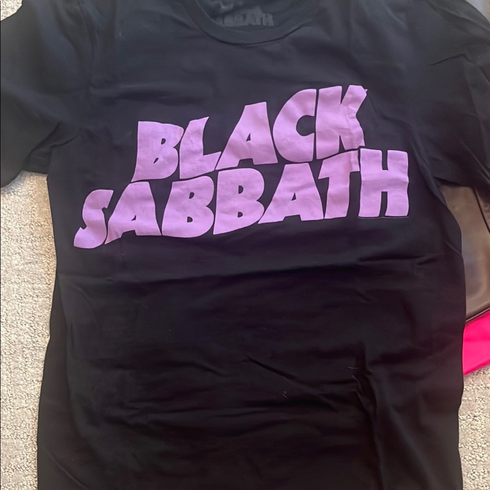Black Sabbath Graphic Tee - Black and Purple